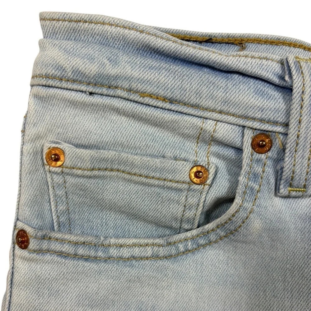 Levi’s Women’s Ribcage Ankle Straight Button Fly Light Wash Jeans | Size 28x27